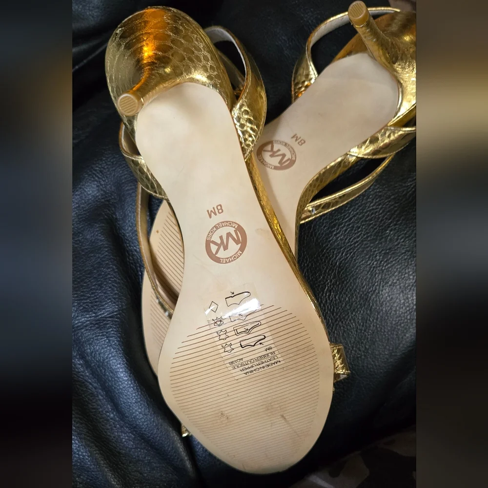 Michael Kors Gold Women's Sandals sz8M - Picture 8 of 8